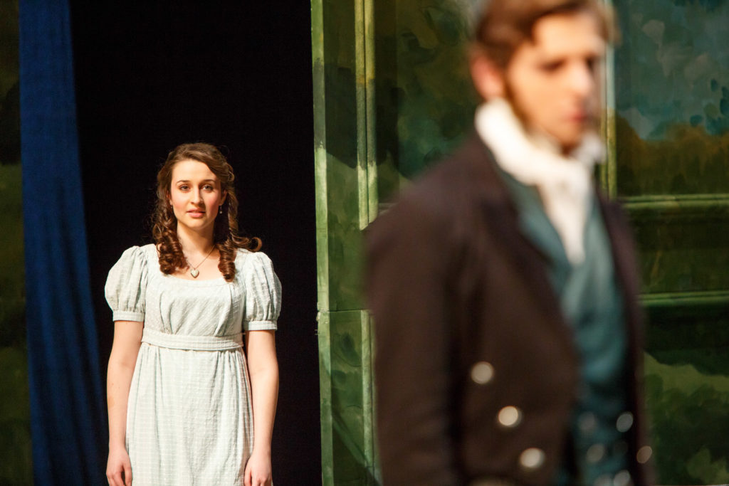 Actors Brooke Garfinkel and Chris Dubrow as Elizabeth Bennet and Fitzwilliam Darcy. Photo courtesy of Ivan Boden