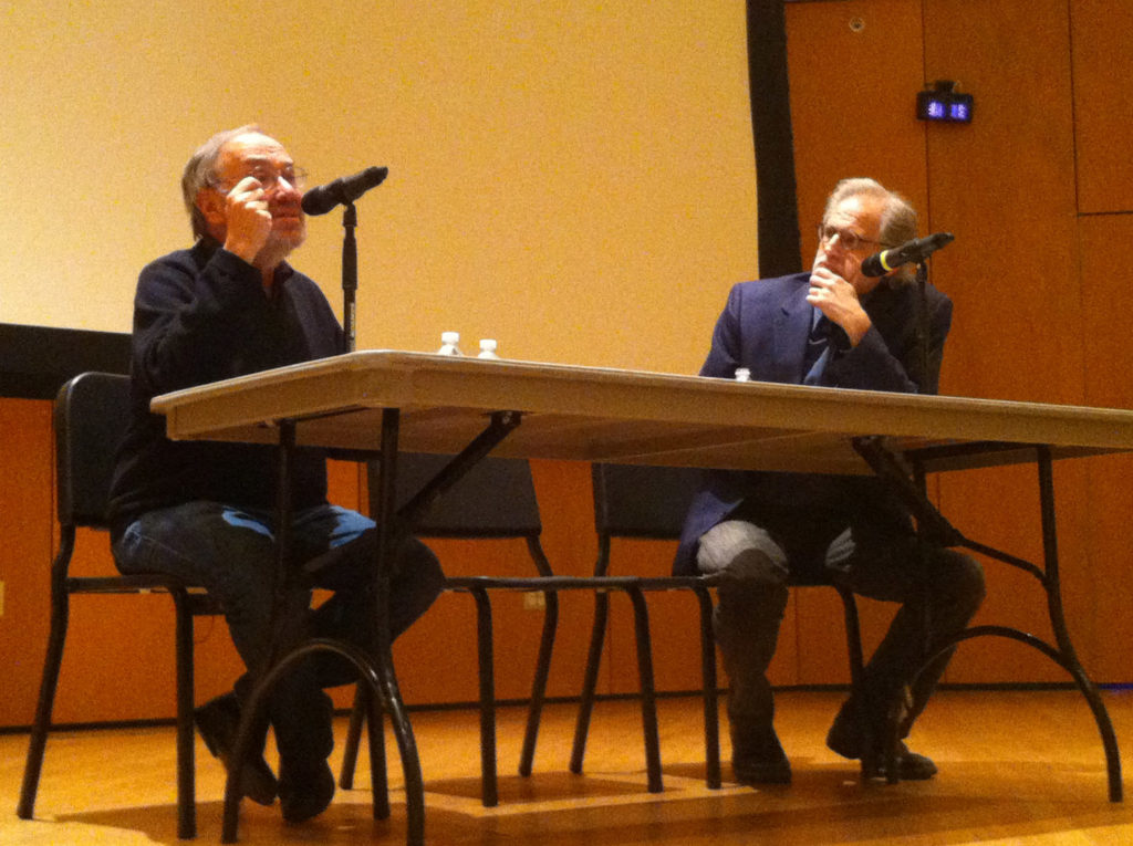 Documentary filmmaker Chuck Workman, left, and professor Art Simon, right, at the Q&A. Photo by Awije Bahrami