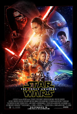 The official poster for Star Wars: The Force Awakens. Photo courtesy of wikipedia.org