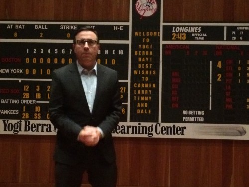 At the screening of "Glickman" at Yogi Berra Museum, Ian Eagle discussed one of his inspirations. Photo credit: Emma Cimo