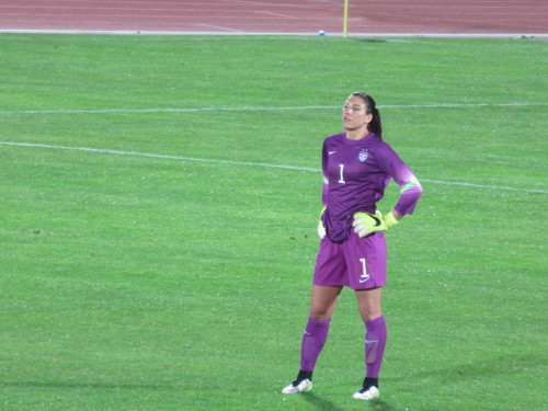 Hope Solo (pictured) is among the five USWNT filing a lawsuit against the U.S. Soccer Federation because of pay inequality. Photo courtesy of real_joerdeli (Flickr)