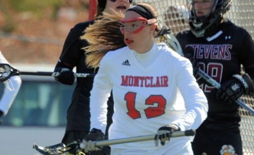Three goals by junior attacker Aviana Paraggio would not be enough as the Red Hawks lost their second consecutive NJAC matchup. Photo courtesy of MSU Athletics
