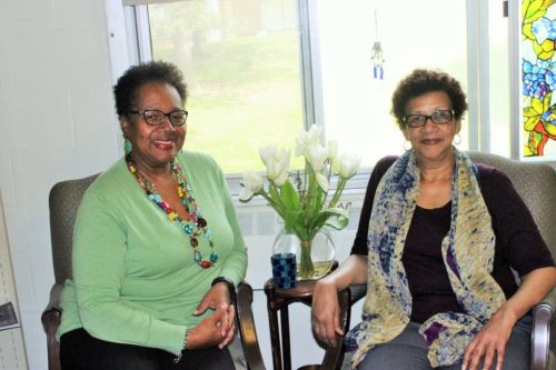 Delores McMorrin, (Left) and Lorraine Whitaker, (Right), are best friends and co-workers. Photo credit: Teanna Owens 