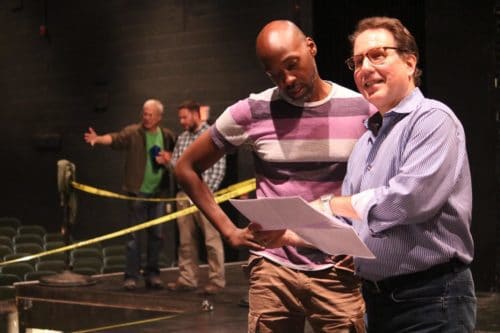 Choreographer Todd Underwood, left, and director Gary John La Rosa, right, at a rehearsal for ‘Aida’ Photo by Awije Bahrami