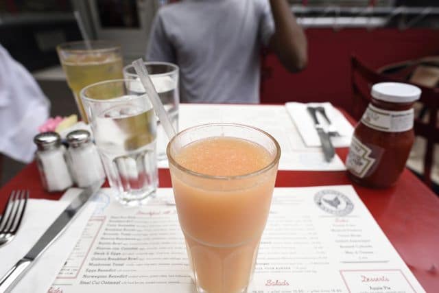 Grapefruit juice is a beverage served at Raymond's restaurant, located on Church Street. Photo by Tunmise Odufuye