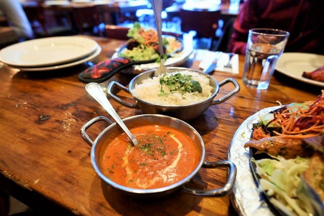 Diners can enjoy Basmati Rice and Tikka Masala Sauce at Brick Lane Montclair. Photo by Tunmise Odufuye