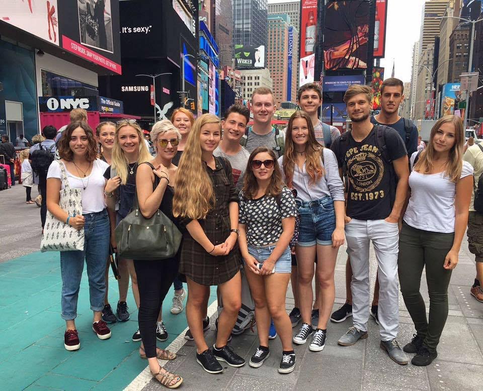 A group of students from Montclair State's Global Living Community took a trip to New York City in September 2016. Photo courtesy of Evangeline Cotton