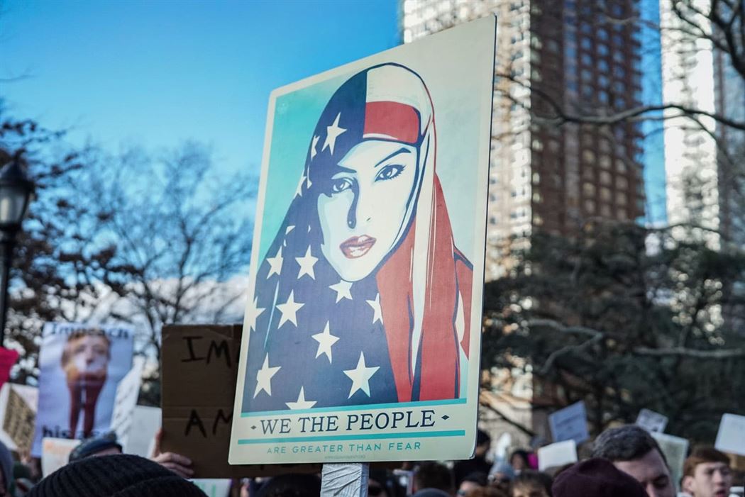 Protests take place after the announcement of the immigration ban. Photo credit: Daniella Heminghaus