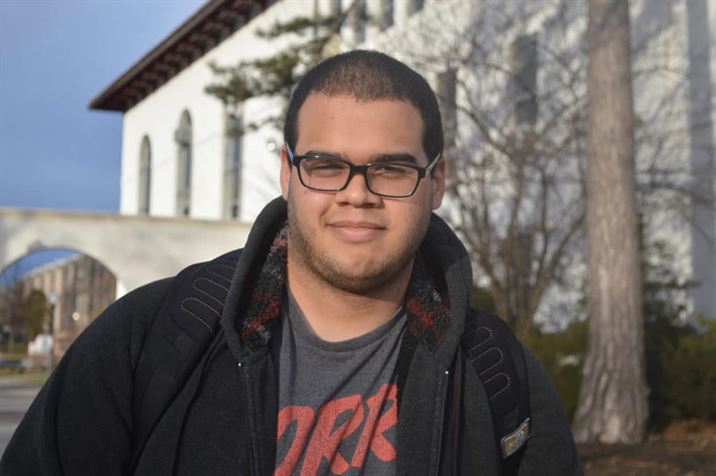 Montclair State student Jonathan Nunez was disappointed by the Patriots’ Super Bowl win on Sunday, Feb. 5. Photo Credit: Therese Sheridan