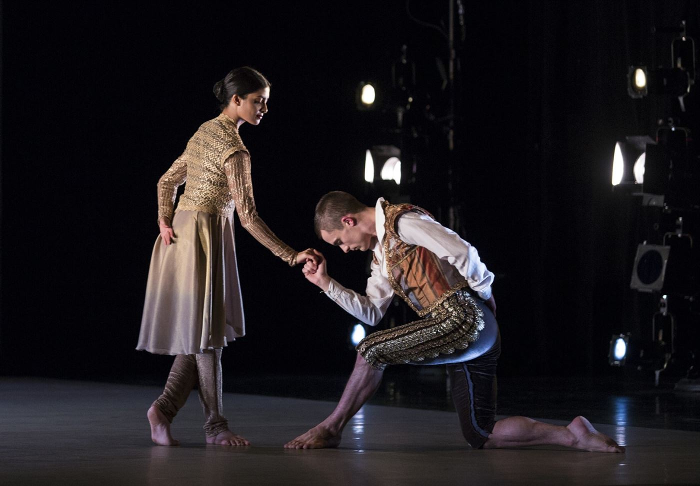 Vidya Patel and Liam Riddick in ‘An Italian in Madrid’ choreographed by Richard Alston. Photo courtesy Marina Levitskaya
