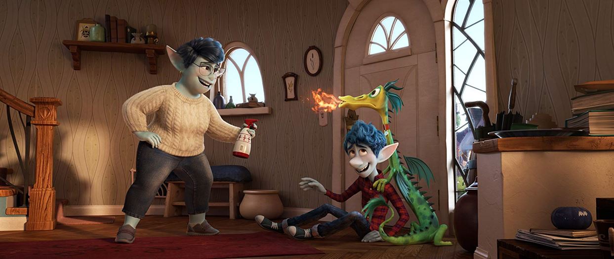 Laurel Lightfoot handling having a dragon as a pet. Photo courtesy of Disney.