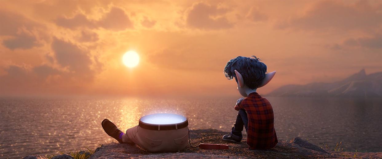 Ian Lightfoot trying to have a heart-to-heart with what's left of his father. Photo courtesy of Disney.