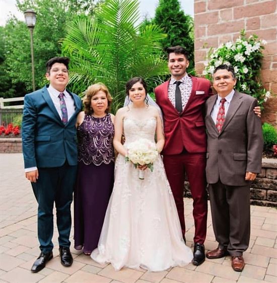 Bolanos with her daughter, two sons and brother on her daughter's wedding day in July 2019. Photo courtesy of Stephanie Neira