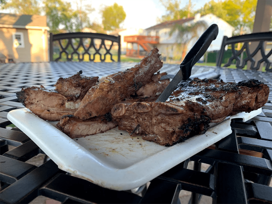 For Mother’s Day dinner, the Ndegwas enjoyed some ribs prepared by Sam Photo Courtesy of Bernice Ndegwa