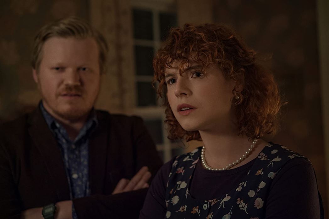 The story begins with Jake, played by Jesse Plemons, and Lucy, played by Jessie Buckley, going to meet Jake's parents. Photo courtesy of Mary Cybulski / Netflix