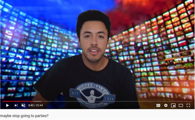 Jarvis Johnson does a fake news report about Jake Paul's house party.