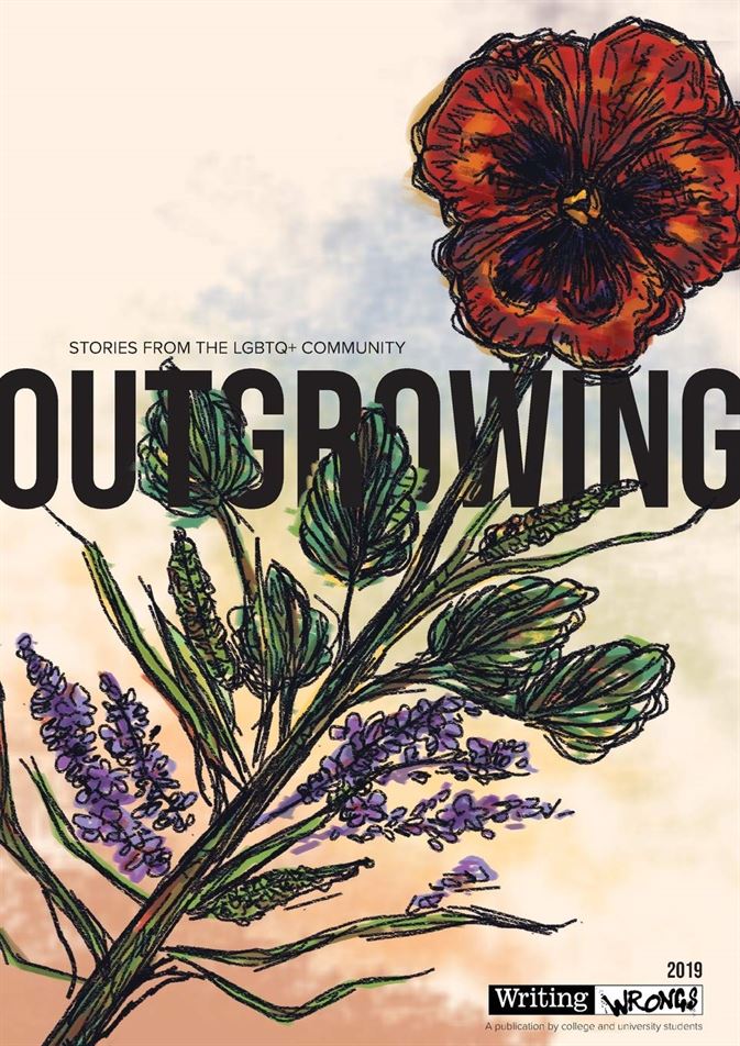 Veronika Hammond designed the cover for the book "Outgrowing: Stories From the LGBTQ+ Community." Photo courtesy of Veronika Hammond