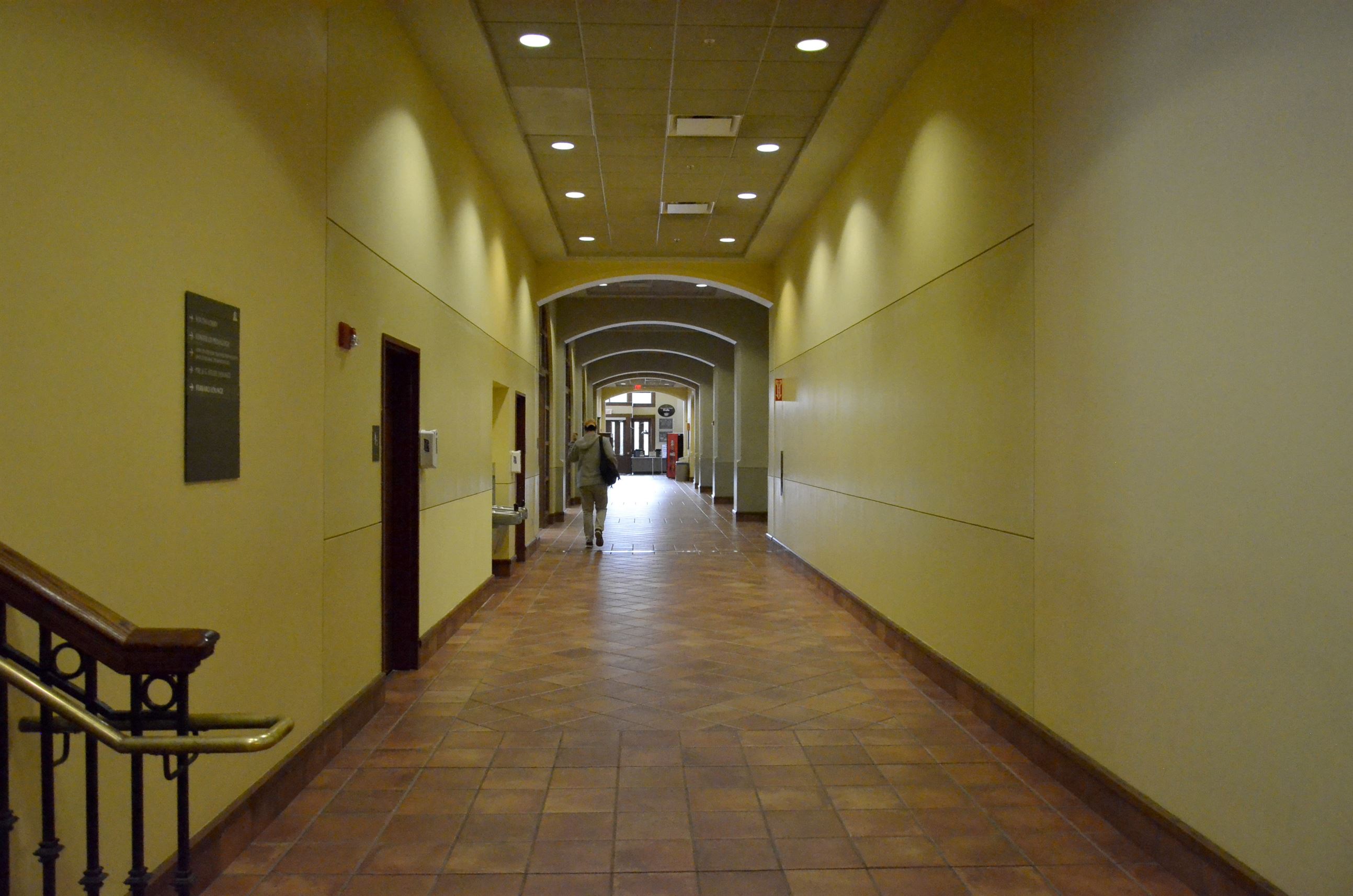Only a single soul inside the halls of University Hall. John LaRosa | The Montclarion