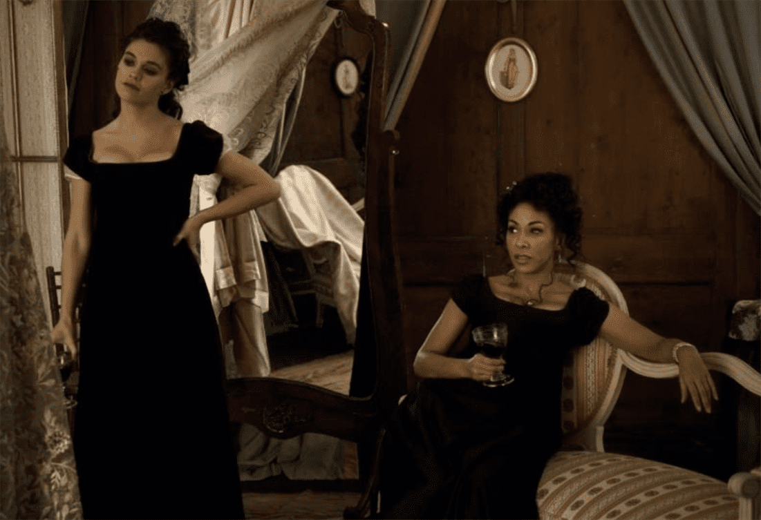 Siena Rosso and Madame Delacroix are underrated characters in "Bridgerton." Photo courtesy of Netflix