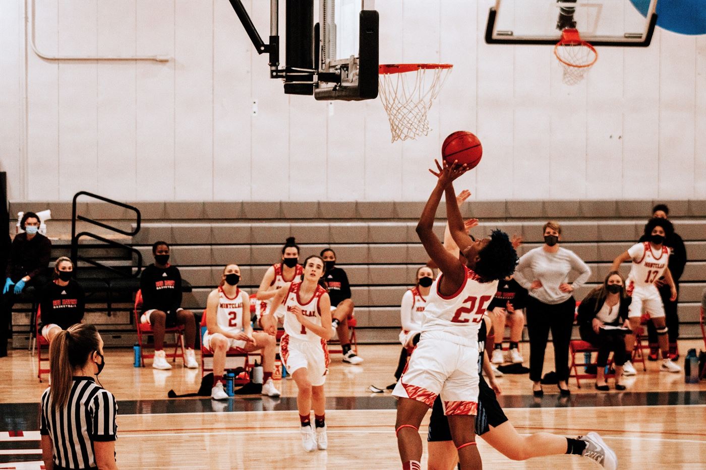 Red Hawks sophomore forward Trinity Stackhouse attempts a layup. Photo courtesy of Julia Radley