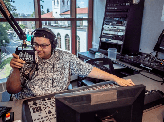 Joshua Tirado is a senior television and digital media arts major with a concentration in audio and sound design. Photo courtesy of the School of Communications and Media