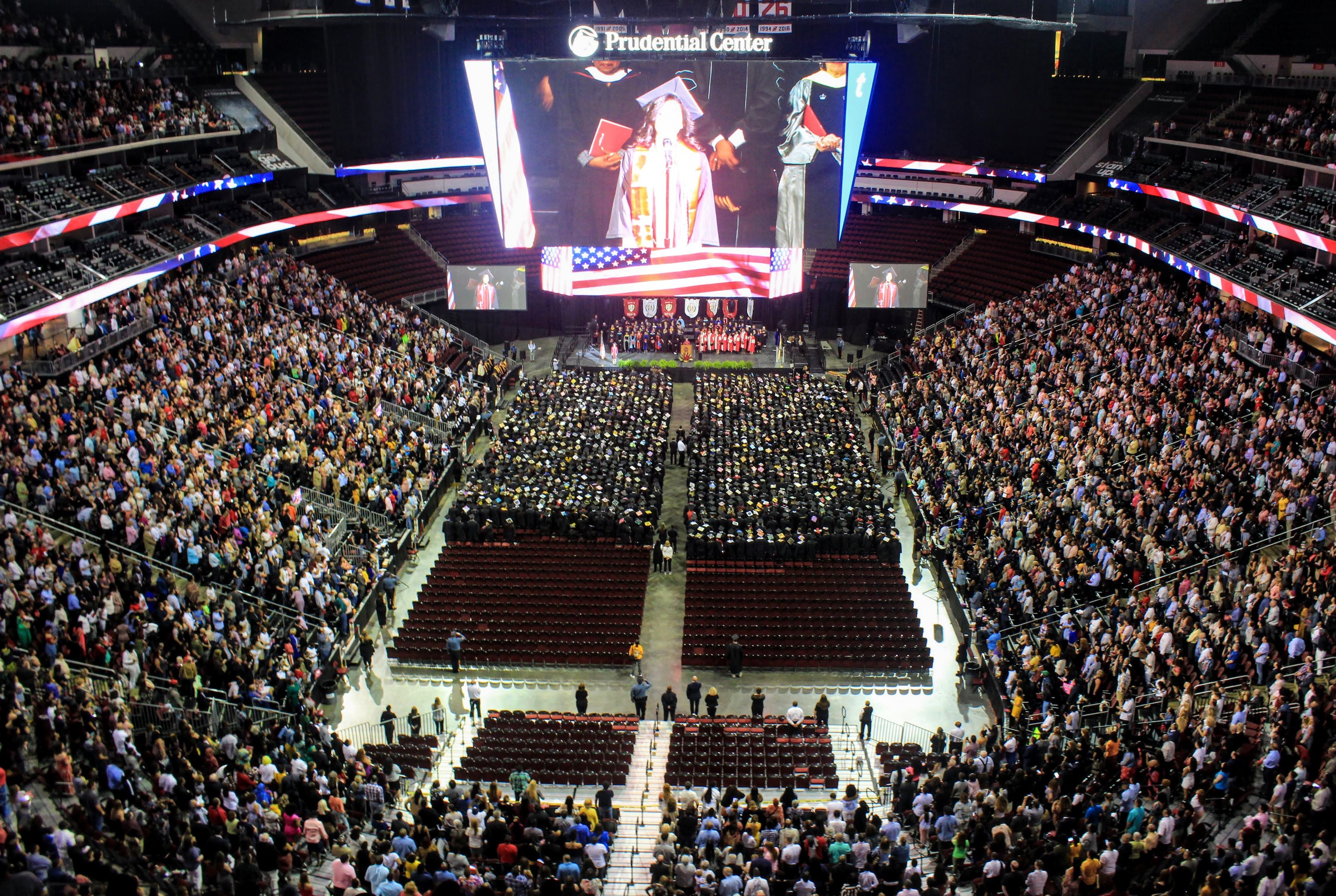 Unlike the 2019 commencement, this year's ceremony will not take place in the Prudential Center. Ben Caplan | The Montclarion