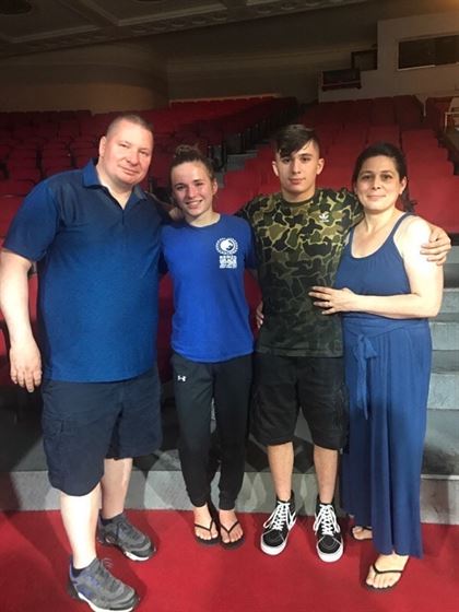 Blanchfield poses for a photo with her parents George and Betsy along with her brother Brendan. Photo courtesy of Erin Blanchfield