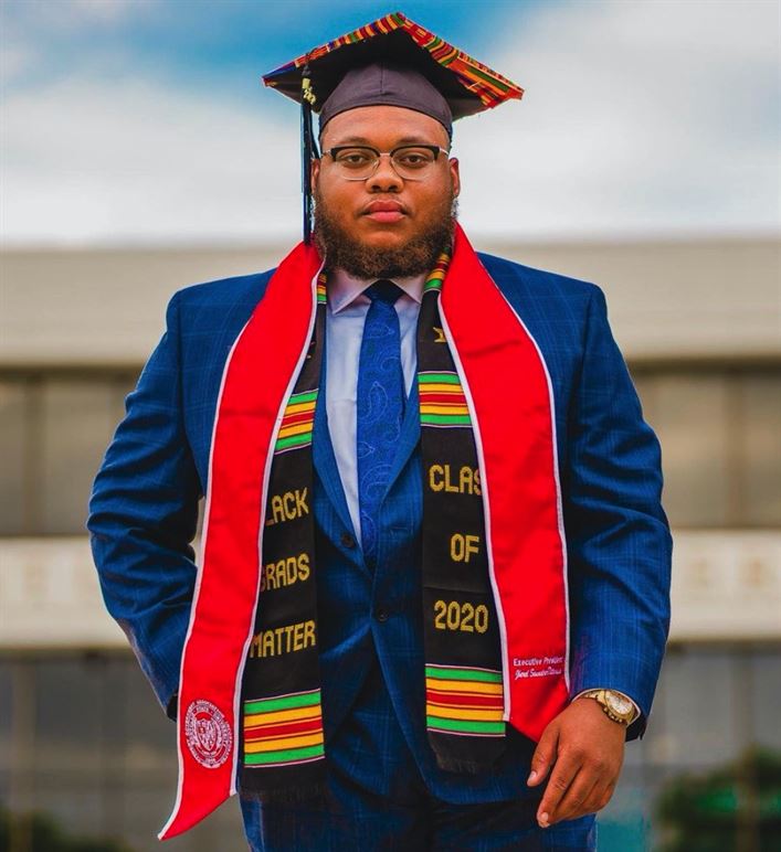 Jherel Saunders-Dittimus a recent MSU graduate is always on guard because of his skin color. Photo Courtesy MomentsbyStevo