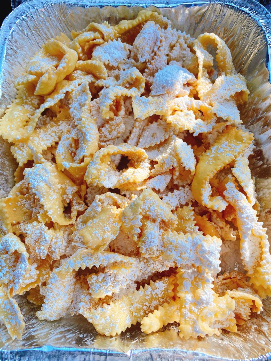 Lozi, a Croatian delicacy which are little cookie ribbons sprinkled with powdered sugar and honey. Photo courtesy of Alyssa Bussanich