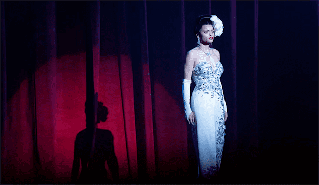 Andra on stage in THE UNITED STATES VS. BILLIE HOLIDAY from Paramount Pictures. Photo Credit: Takashi Seida.