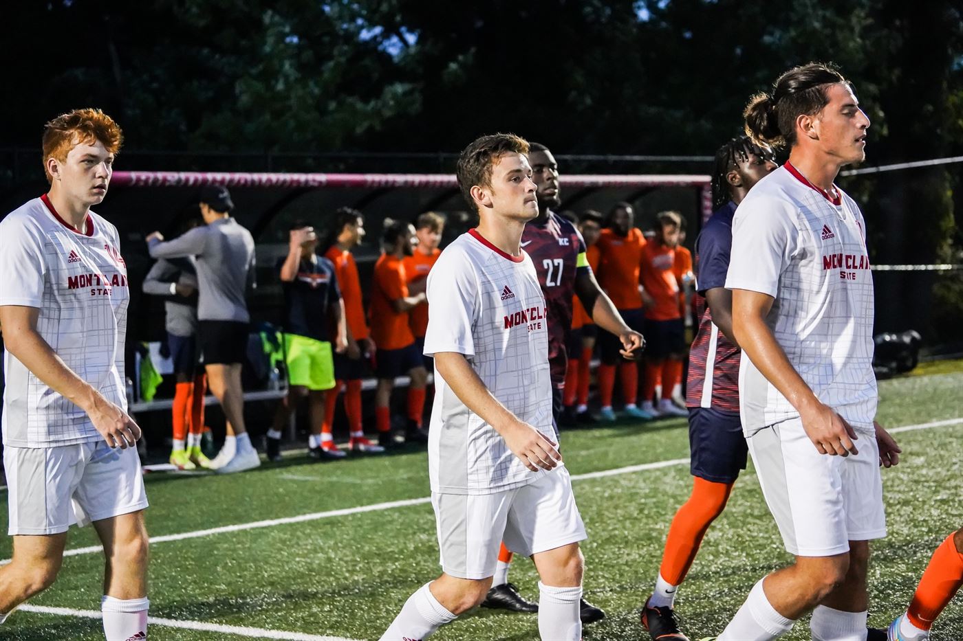 Left to right: Owen Murphy, Ian Chesney and Amer Lukovic are all freshman who have contributed to Montclair State's early success this season. Photo courtesy of David Venezia
