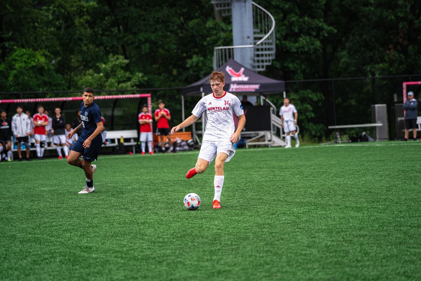 Freshman defender Ian Chesney believes that the team's strong offensive attack has only benefitted the Red Hawks on the defensive side of the ball. Photo courtesy of David Venezia