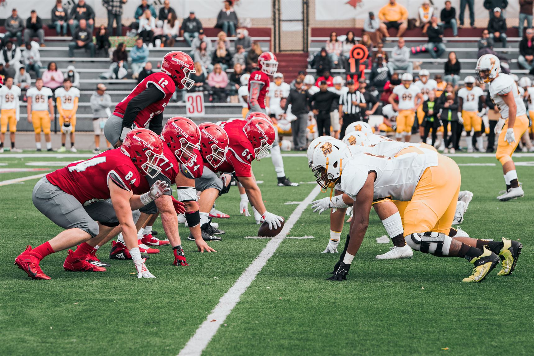 The Red Hawks totaled nearly 400 yards of offense against Rowan University. Kevin Murrugarra | The Montclarion