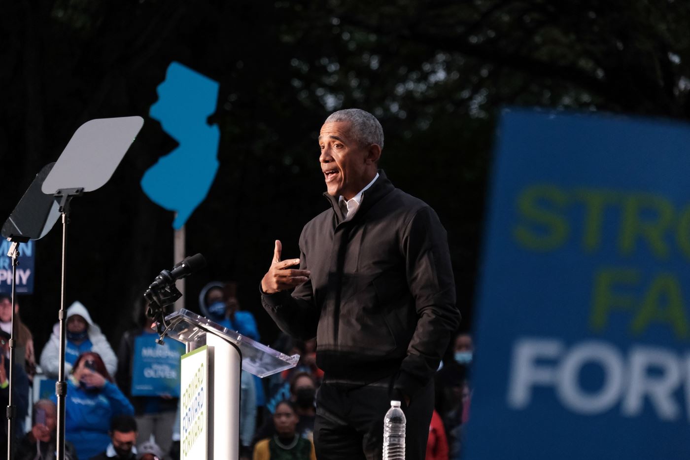 Former President Barack Obama speaking at the Murphy Oliver rally. Michael Callejas | The Montclarion