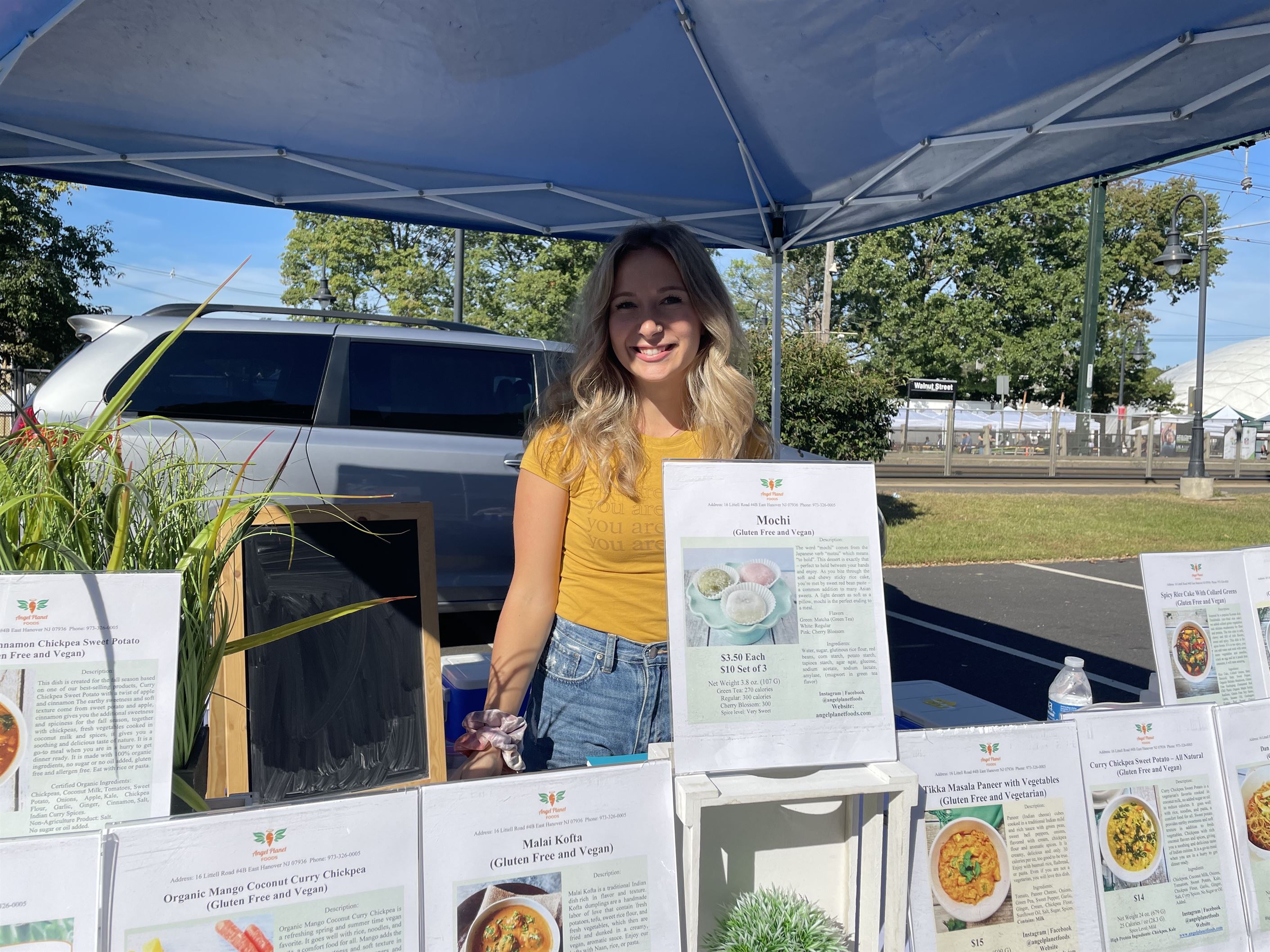 Caitlin Lonergan started selling vegan dishes at the market during the pandemic in September 2020. Photo courtesy of Amanda Alicea