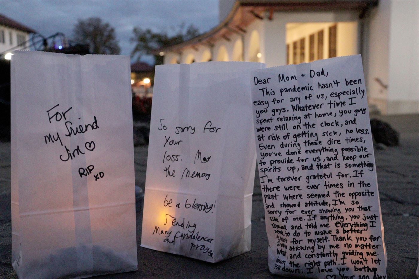 The paper bags were used as a way to cope with the pain of loss during the pandemic. John LaRosa | The Montclarion