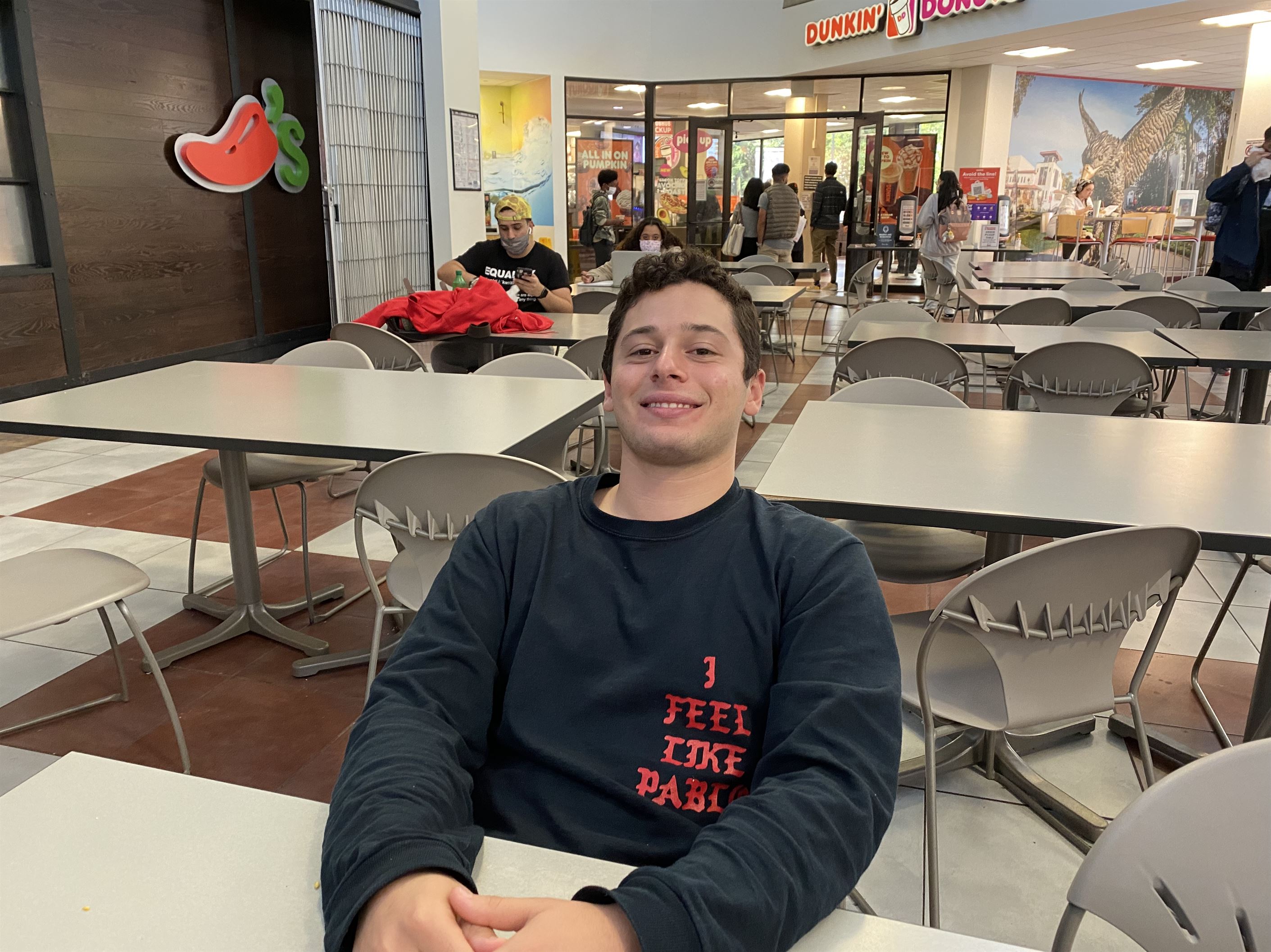 Alec Palumbo said his mental health has improved since returning to campus. Erin Lawlor | The Montclarion
