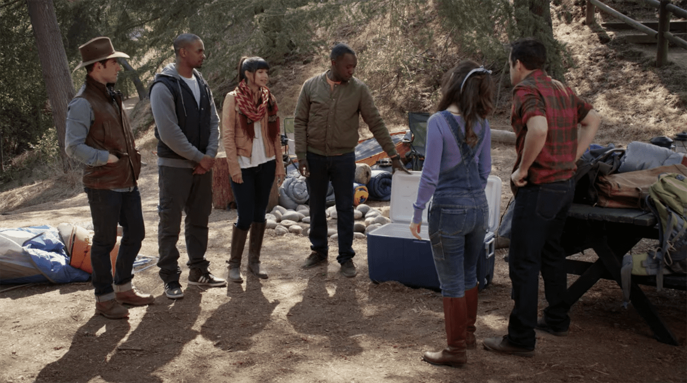 The friends go camping during "Thanksgiving III." Photo courtesy of Netflix