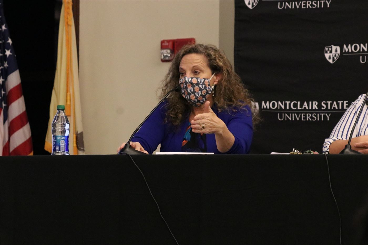 Dr. Lisa Lieberman, chair of the Department of Public Health at the university, answers a student’s question. Sal DiMaggio | The Montclarion
