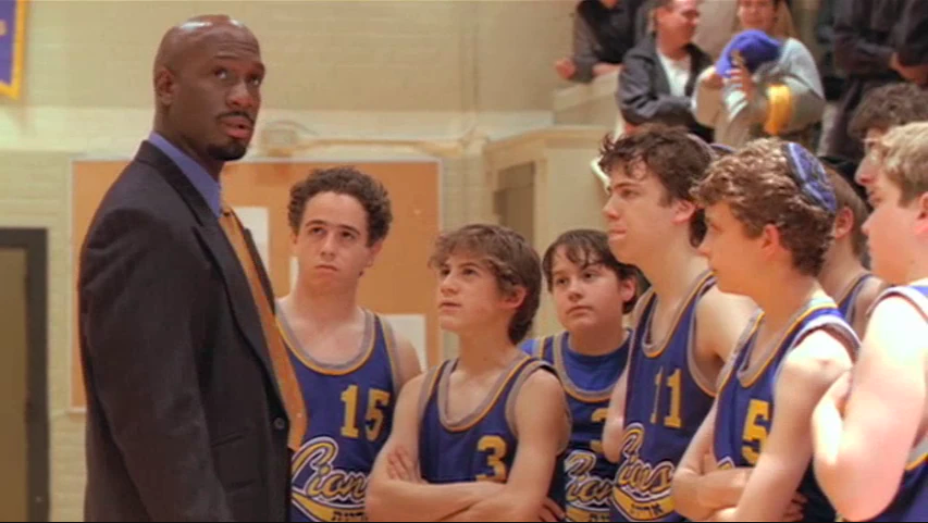Lamont Carr coaches the boys basketball team at the Philadelphia Hebrew Acedemy in "Full-Court Miracle." Photo courtesy of Disney Channel