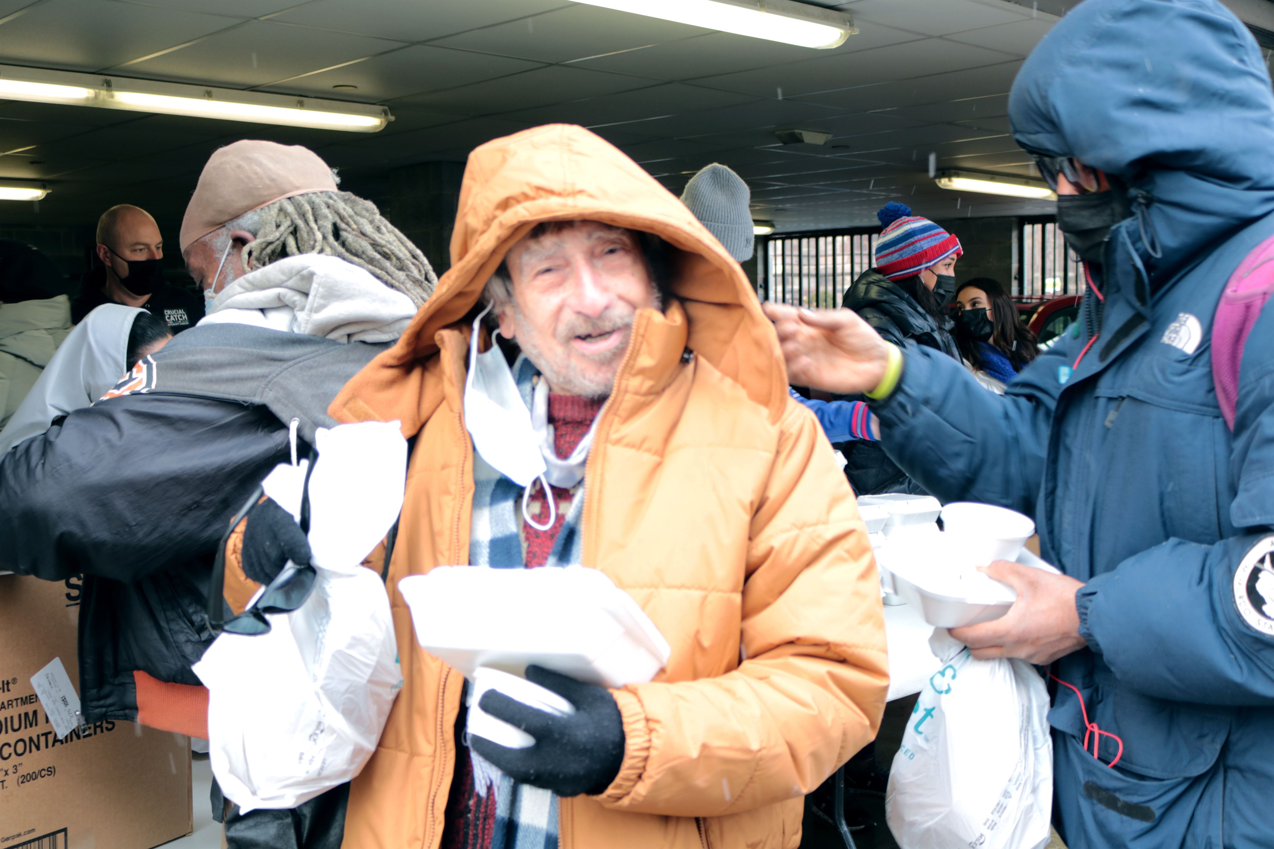 Eric Nunez, a Paterson community member, is benefited by the daily lunch distribution at Eva's Village. Photo courtesy of Monica Fernandez-Prato