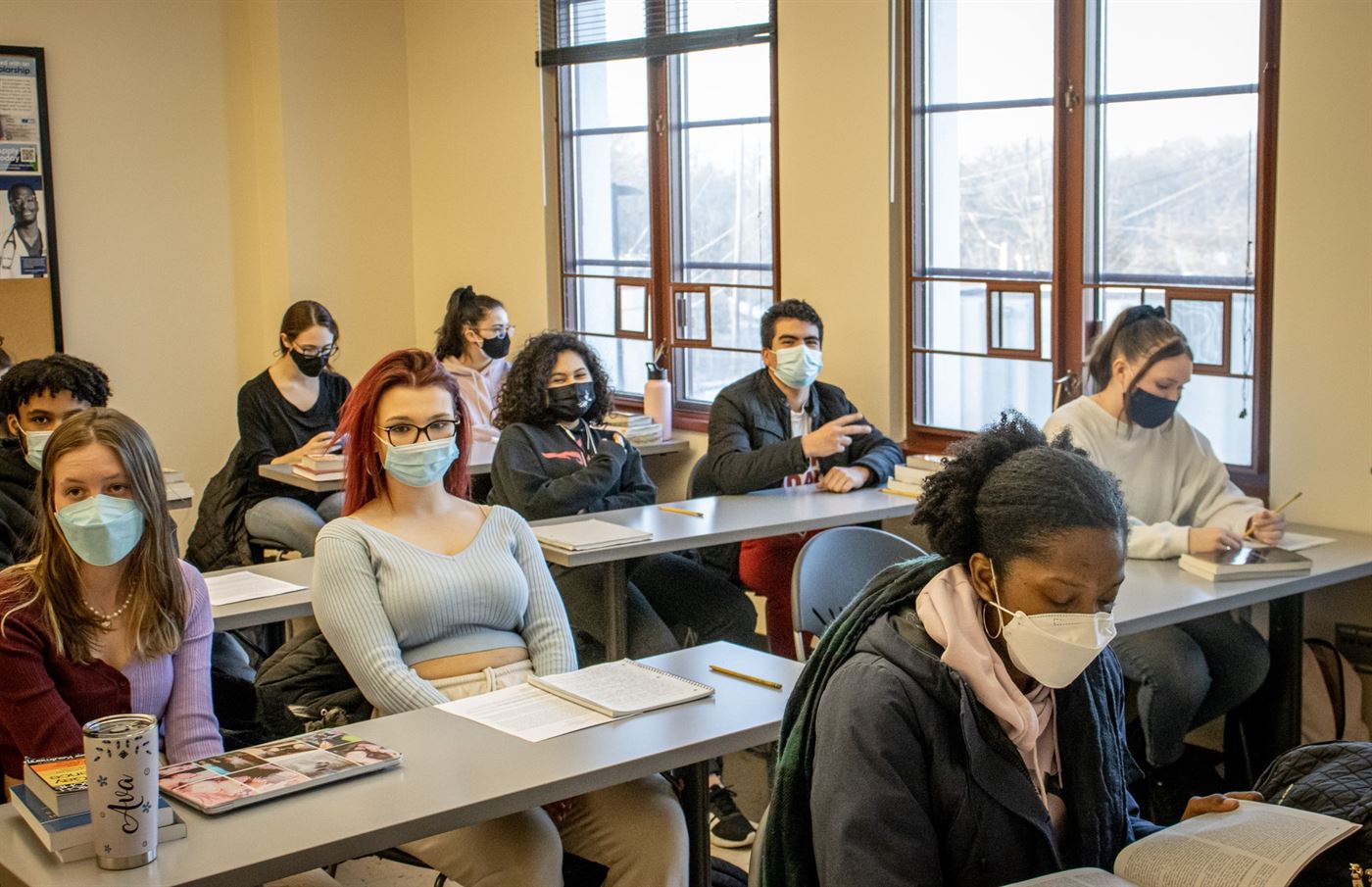 Students learning in a classroom at University Hall. John LaRosa | The Montclarion