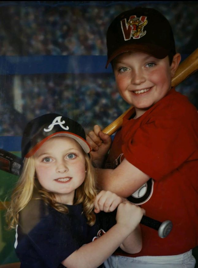 Both Peter and Kayla shared a love for baseball in their early years. Photo courtesy of Kayla Consentino