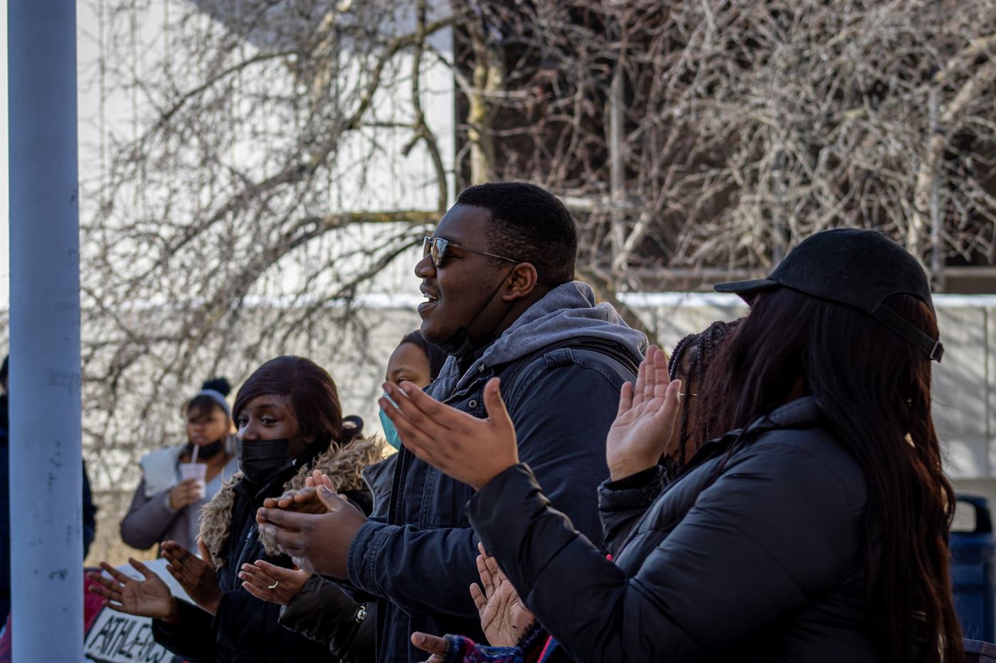 Voices of Unity singing after the raising of the Black History Flag. John LaRosa | The Montclarion