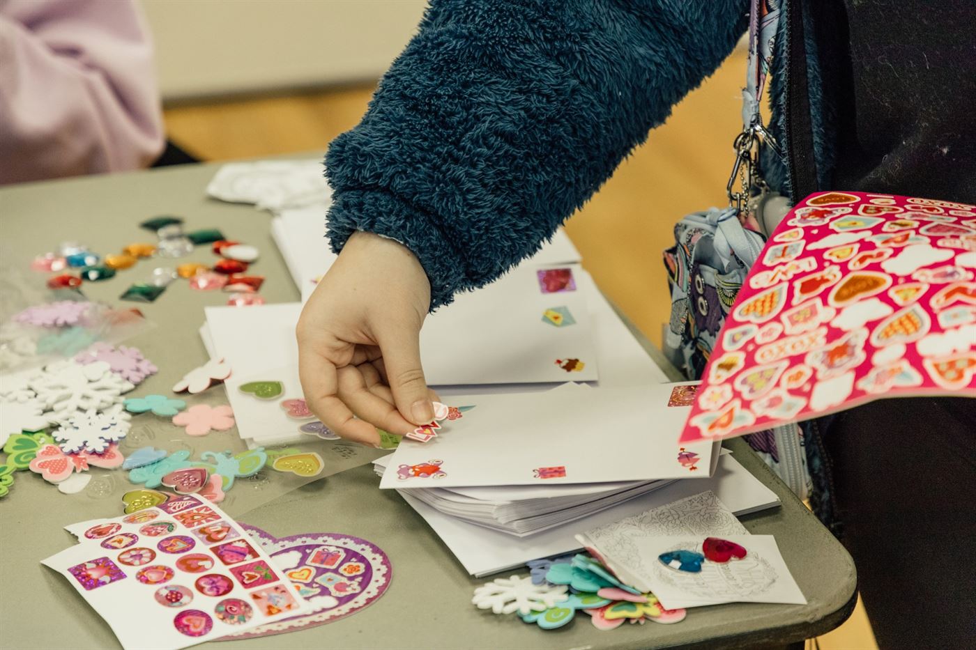Students also had the opportunity to make Valentine's Day cards. Karsten Englander | The Montclarion
