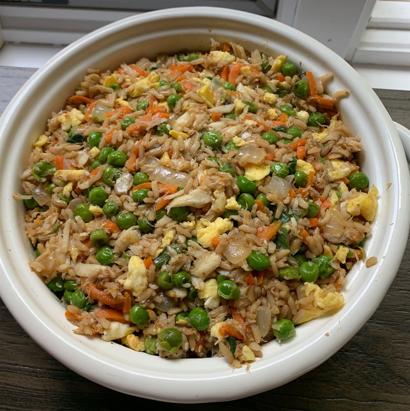 Frozen rice, vegetables and a couple of scrambled eggs are perfect for making this easy fried rice. Samantha Bailey | The Montclarion