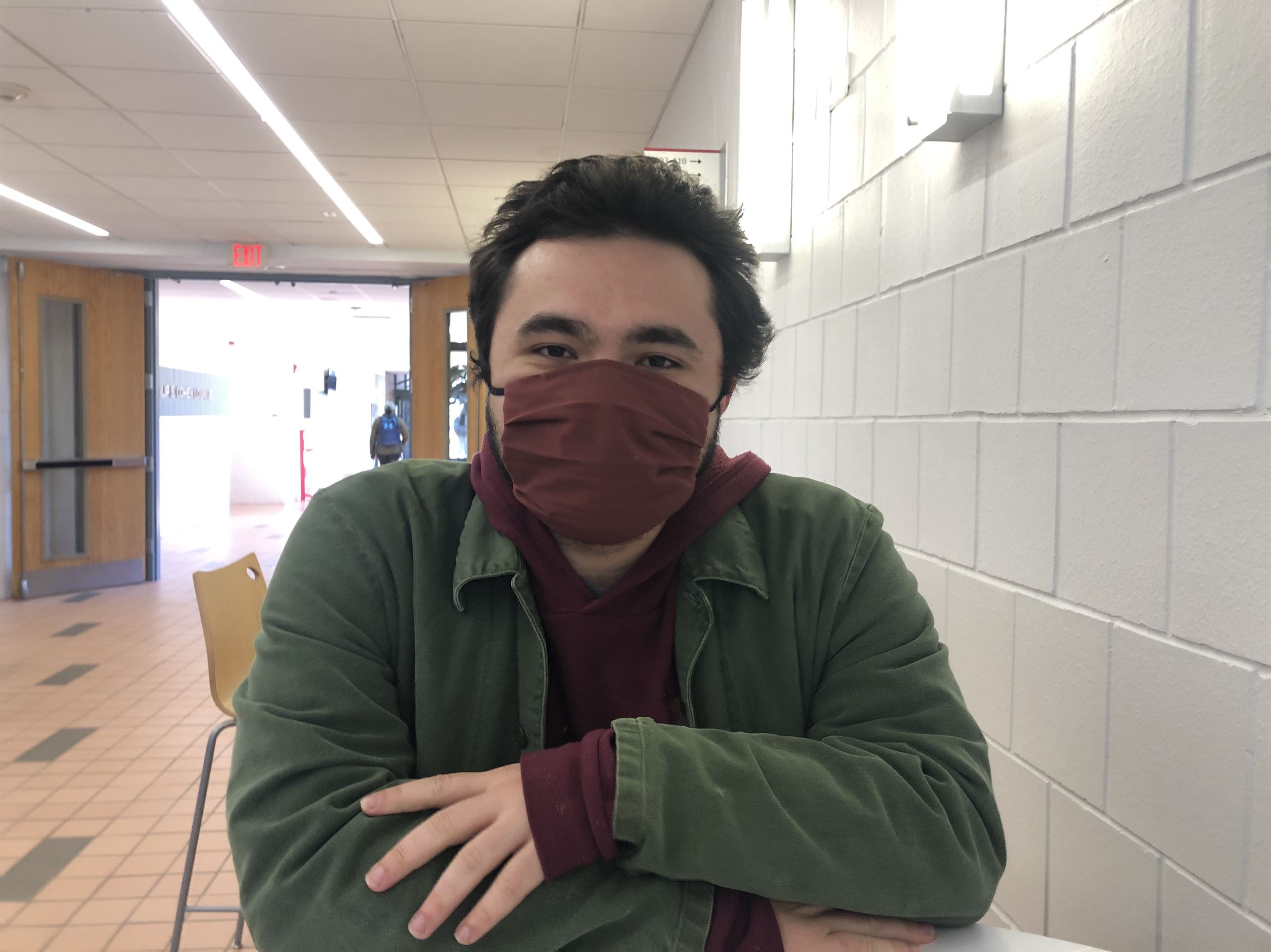 Nick Vecchione, a senior English major, supports the food drive but voiced concerns about Parking Services policies. Jenna Sundel | The Montclarion