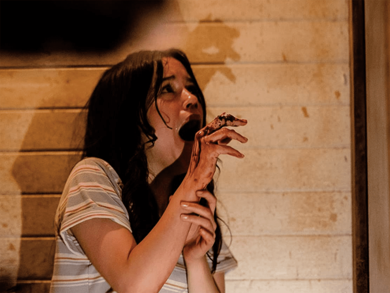 Jenna Ortega plays Lorraine in "X," a horror film directed by Ti West. Photo courtesy of A24