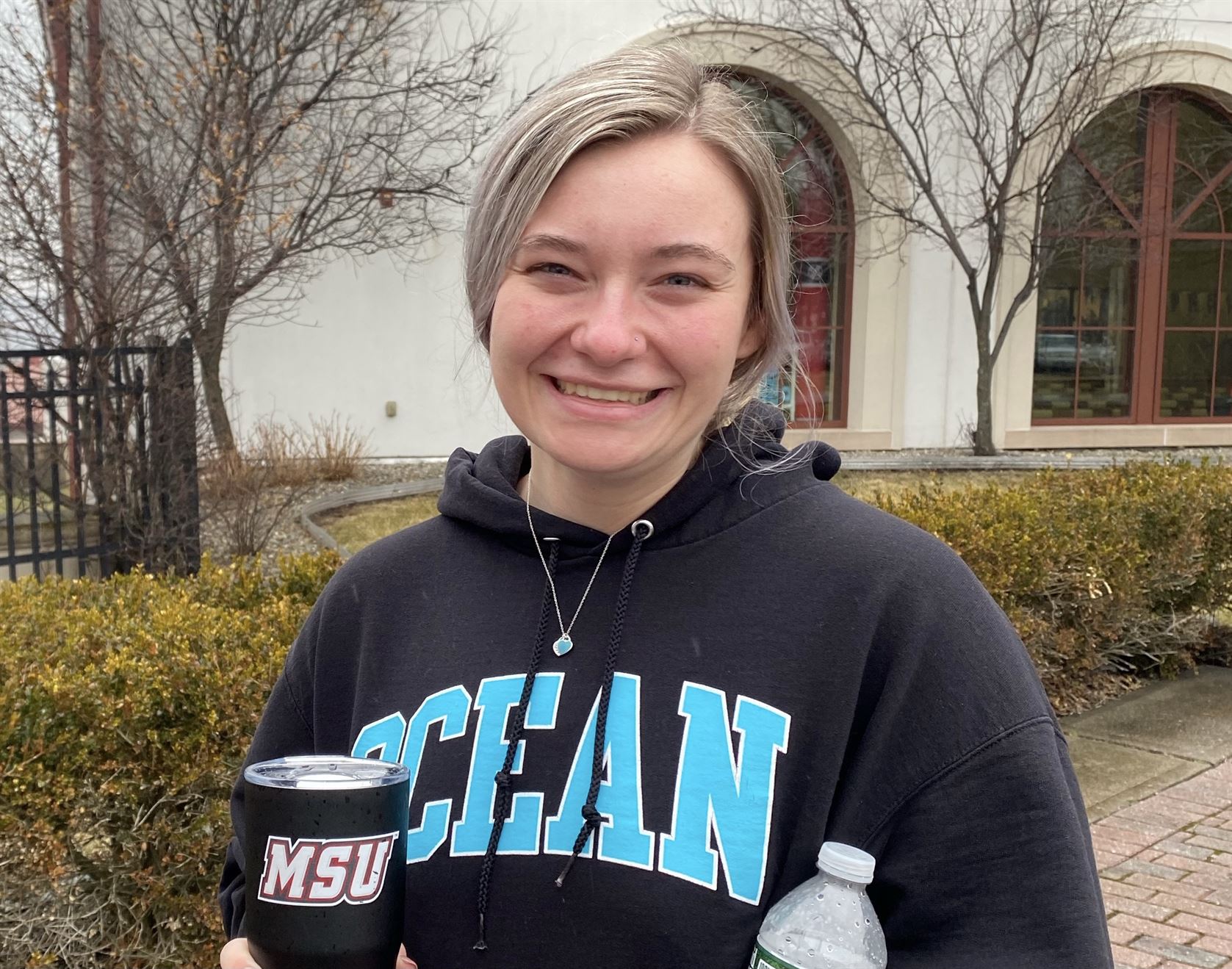 Sam Seiser, a junior majoring in educational foundations for elementary teachers, said she understands the school is trying to keep students safe. Erin Lawlor | The Montclarion