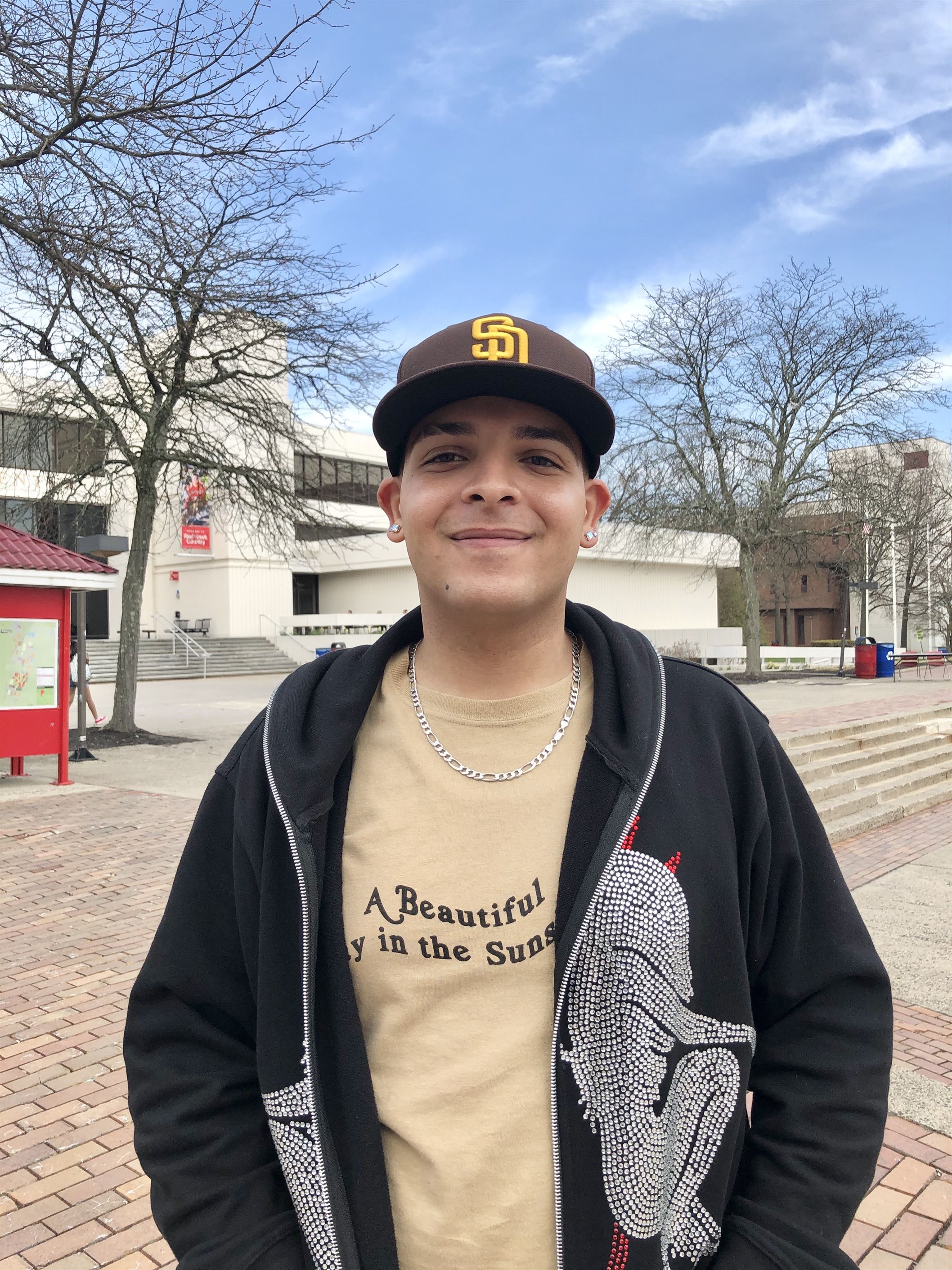 Brian Luna, the president of the fashion club, was surprised and encouraged by the turnout at the Swap Meet. Crystal Durham | The Montclarion